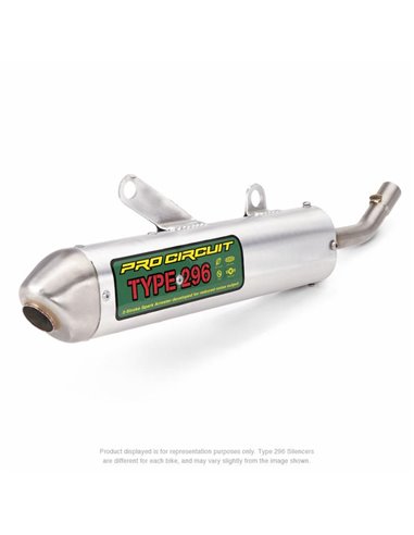 Pro Circuit Type 296 Kawasaki silencer: aluminum, stainless steel end cap