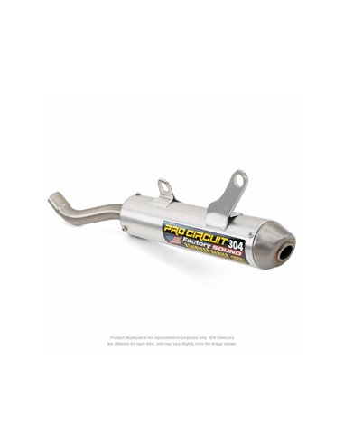 Silenciador de escape Pro Circuit 304 Kawasaki KX250: Silenciador de escape de aluminio, tapa de acero inox SK03250-SE