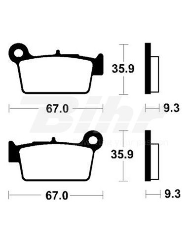 Plaquettes de frein frittées Tecnium MOR290 Position: arrière