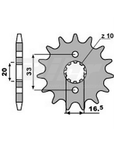 Passo da corrente PBR roda dentada 14 dentes 520 Suzuki GSX250ET, EX