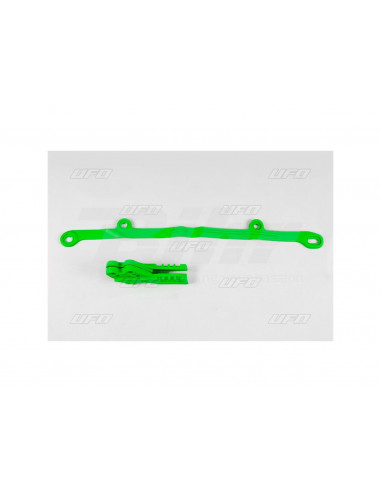 Chain guide + skate UFO-Plast Kawasaki green KA03795-026