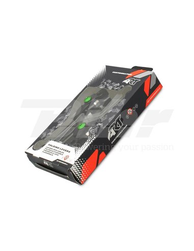 Kit manetas articuladas ART Negro/Verde Kawasaki 87000248