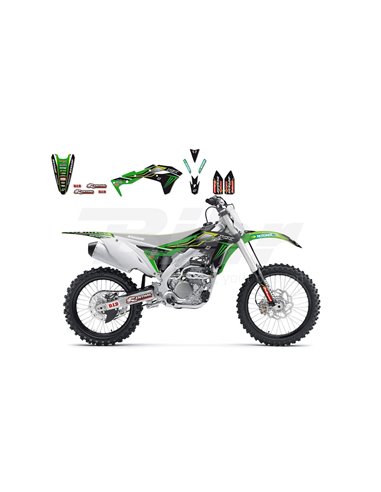 Kit autocollants Blackbird Team Monster 16 Kawasaki KXF250