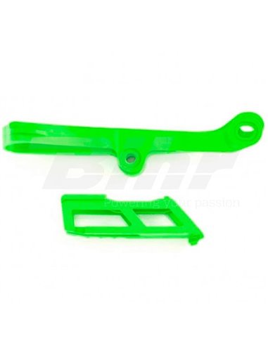 Guide chaine + patin d'inclinaison polisport vert Kawasaki 90676