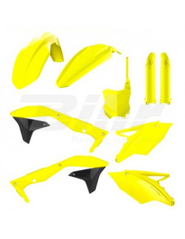 Complete Plastics Kit Polisport Kawasaki yellow fluor 90744