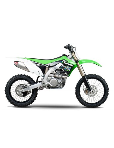 Complete exhaust line Yoshimura Signature RS-4E, stainless steel, aluminum silencer, Kawasaki KX450F