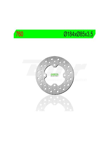 Brake disc NG 760 Ø184 x Ø85 x 3.5 Position: Rear