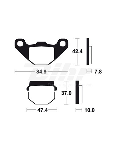 Tecnium MA48 Organic Brake Pads Position: Front