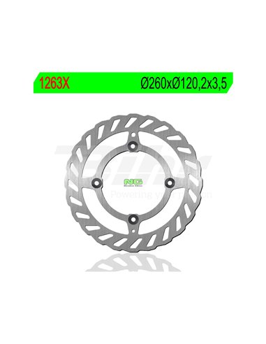 Disc de fre NG ondulado1263X Ø260 x Ø120.2 x 3.5