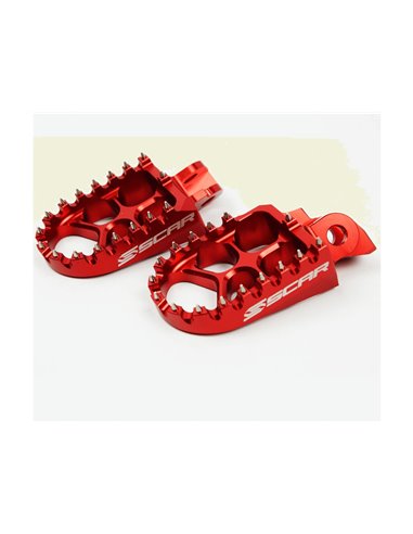 Pedal SCAR EVO vermelho Suzuki RM85