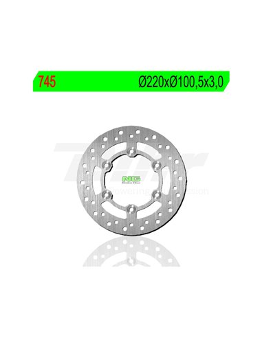 Disco de freio NG 745 Ø220 x Ø100,5 x 3