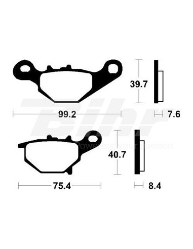 Plaquettes de frein frittées Tecnium MOR320 Position: arrière