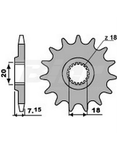 PBR sprocket 13 teeth for chain pitch 520 Suzuki RM125