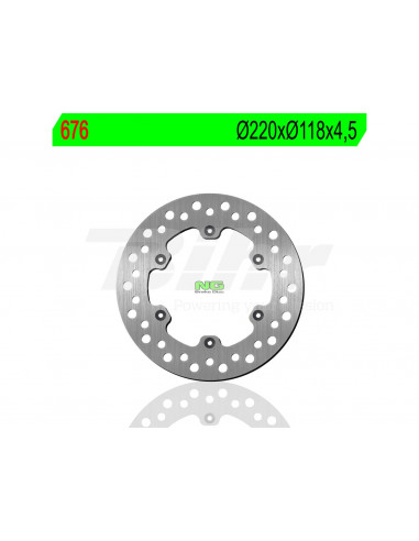 Brake disc NG 676 Ø220 x Ø118 x 4.5 Position: Rear