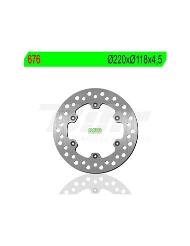 Disco de freio NG 676 Ø220 x Ø118 x 4.5 Posição: Traseira