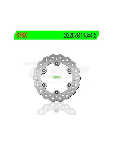 Disc de fre NG ondulat 676X Ø220 x Ø118 x 4.5 Posició: Del darrere