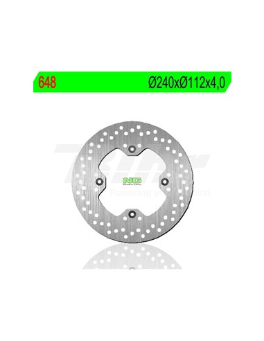 Disco de freno NG 648 Ø240 x Ø112 x 4. Posición: Trasera.