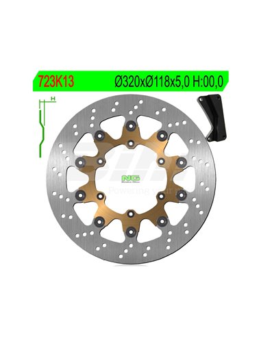 Brake disc NG 723K13 Ø320 x Ø118 x 5