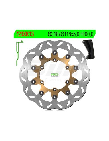 Brake disc NG 723XK13 Ø320 x Ø118 x 5