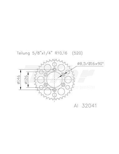 ESJOT Crown Aluminium noir 51-32041-49BP dents