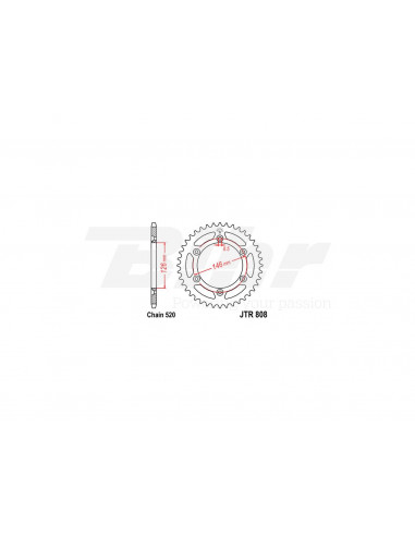 Corona JT 808 de acero con 51 dientes