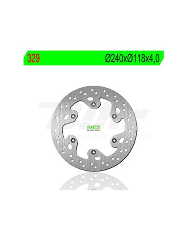 Brake disc NG 329 Ø240 x Ø118 x 4 Position: Rear