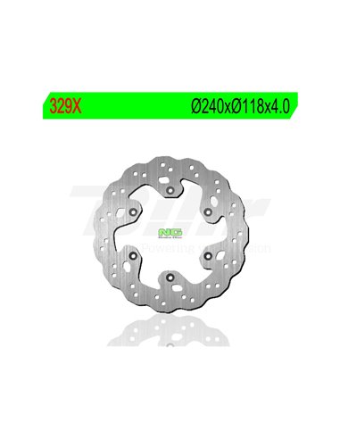 Wavy NG brake disc 329X Ø240 x Ø118 x 4 Position: Rear