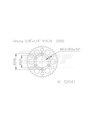 ESJOT Crown Aluminium noir 51-32041-48BP dents