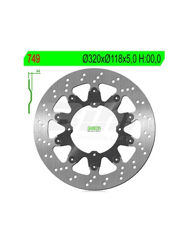 Disc de fre NG 749 Ø320 x Ø118 x 5