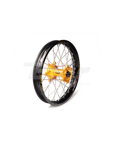 Roda completa Haan Wheels com aro preto 19-2,15 cubo dourado 1 46116/3/2