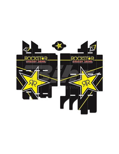 BLACKBIRD RACING REPLICA TEAM ROCKSTAR RADIATOR LOUVER STICKERS