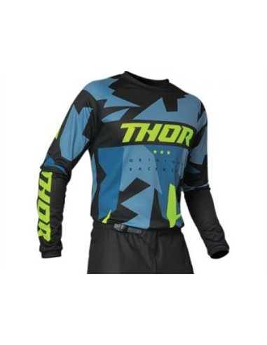 Camisola Motocross Criança Thor Sector Warship blue/Acid Outlet