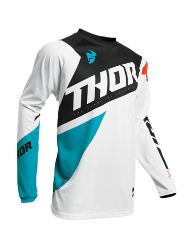 Camisola Motocross Thor Sector Blade White/Aqua M Outlet