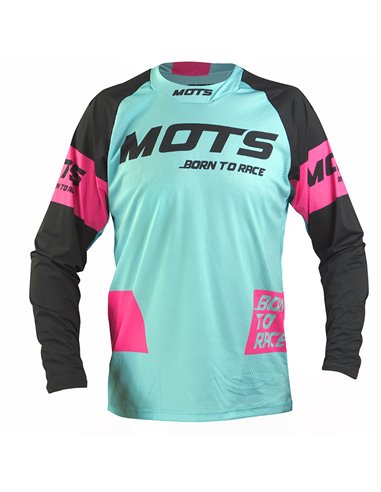 Mots X-RIDER Motocross Jersey Azul-Preto-Fúcsia Tamanho XL MT2205XLA