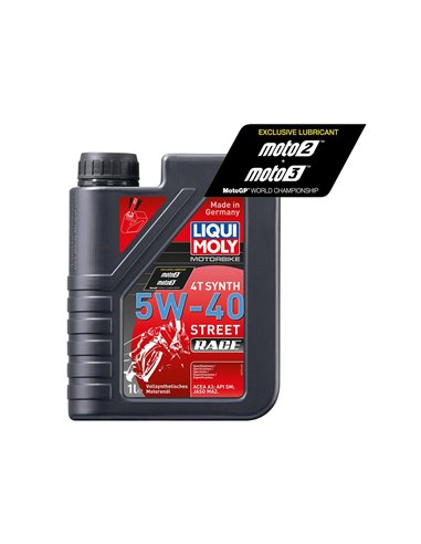 Garrafa de 1L Liqui Moly 100% sintético óleo Street Race 5W-40