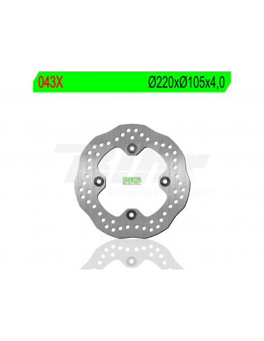 NG wavy brake disc 043X Ø220 x Ø105 x 4