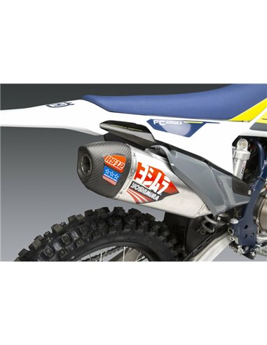 Ligne complète d'échappement Yoshimura RS-12 Signature silencieux inox/alu/capot carbone KTM/Husqvarna 2019-2023