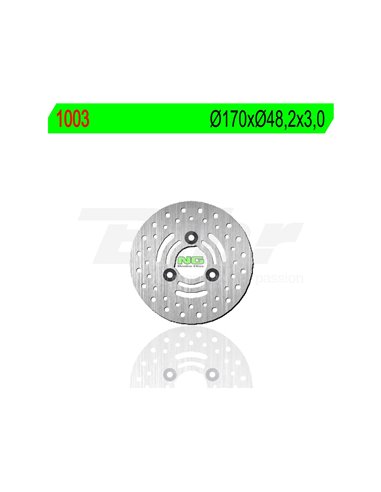 Disc de fre NG 1003 Ø170 x Ø48.25 x 3 Posició: Davantera