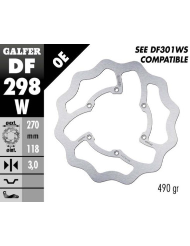 Disco de freno Wave® GALFER DF298W