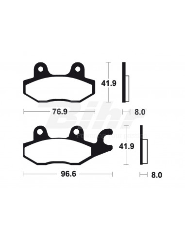 Tecnium MO138 Sintered Brake Pads Position: Front Right