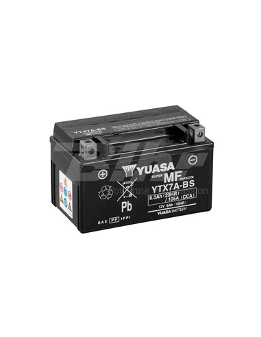 Yuasa YTX7A-BS Combipack Battery (with electrolyte)