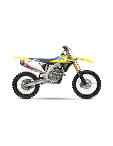 Linha de exaustão completa Yoshimura Signature RS-12, aço inoxidável, silenciador de alumínio, Suzuki RM-Z250