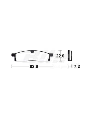 Position des plaquettes de frein frittées Tecnium MO89: avant