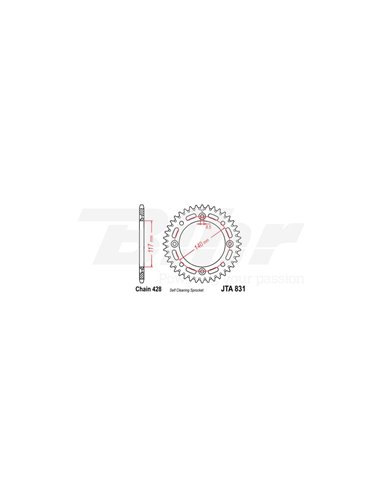 Corona JT 831 d'alumini amb 46 dents