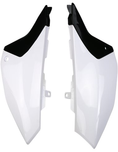 Tapas laterales traseros UFO-Plast blanco Yamaha YZ65