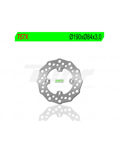 NG wave brake disc 757X Ø190 x Ø84 x 3