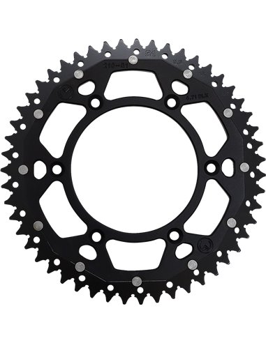 Dual Drive rear sprocket Mse 51 Bk Moose Racing Hp 1210-210-51-10X