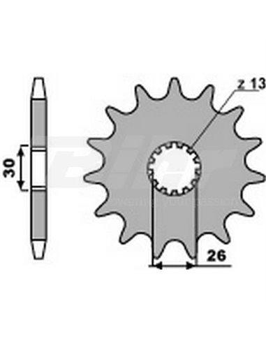 Passo da roda dentada PBR 17 530 Triumph 900 Speed Triple