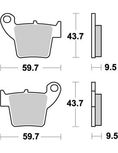 Pastillas de freno traseras Nitro MOTO-MASTER 094321