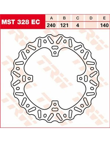 EC Cross Design Brake Rotor TRW MST328EC